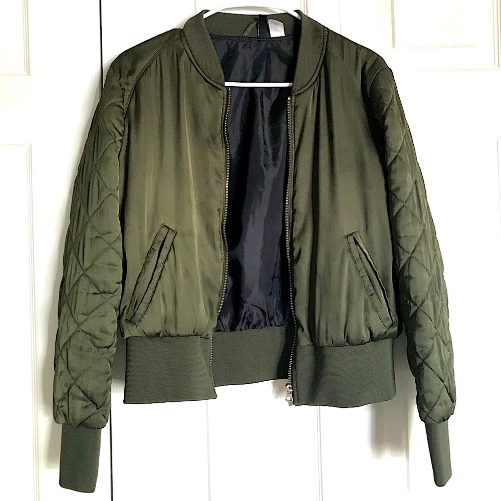 Olive Green Bomber Jacket